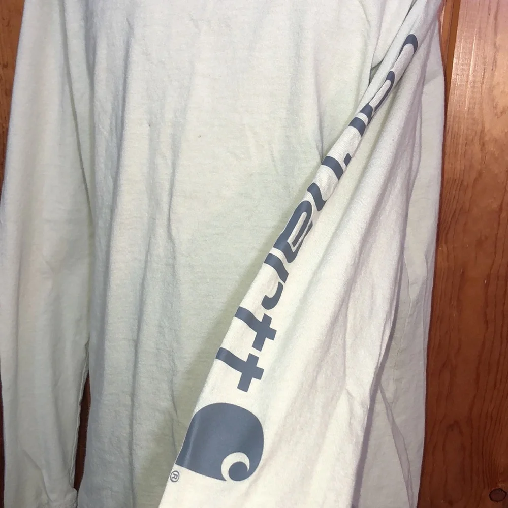 Carhartt long sleeve loose fit shirt size small green/gray outdoor women’s - Picture 5 of 8